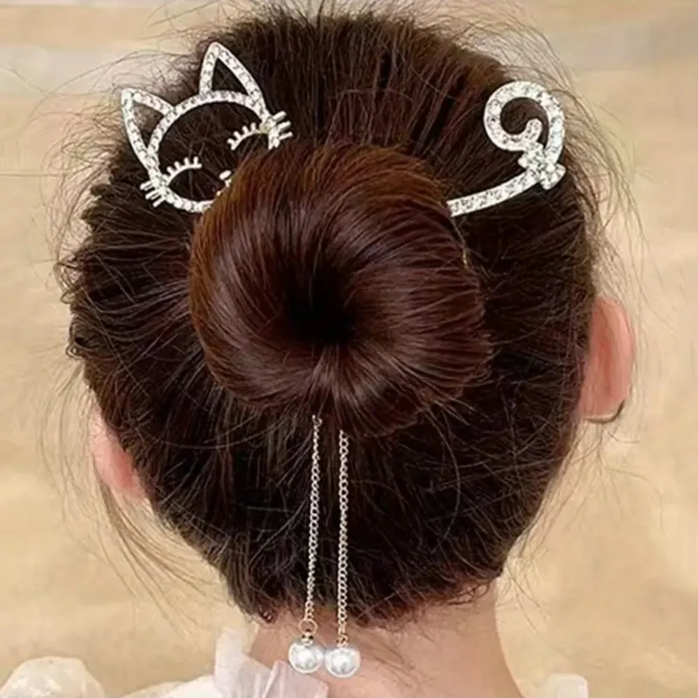 Sparkling Gold Cat Hair Clip